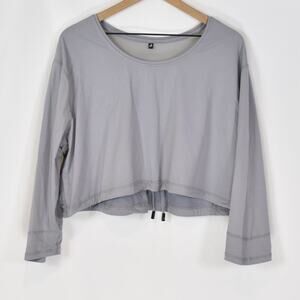 Petula Cinched Waist Mesh Crop Top, size large